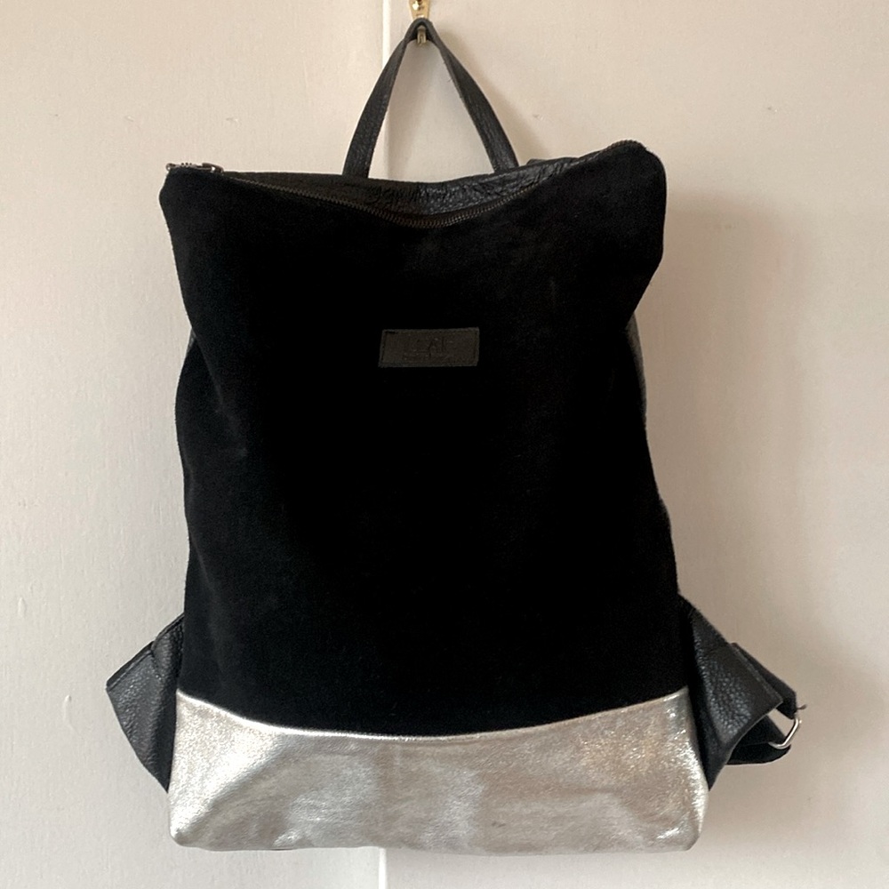 Leather and Suede Backpack